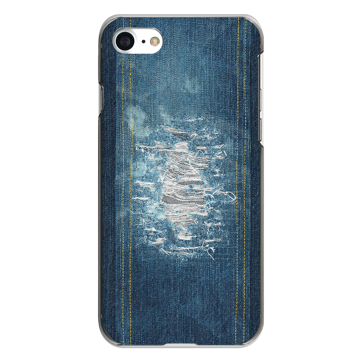 iPhone対応 スマホ ハードケース クリア ダメージデニム01 冬 レトロ 【iPhone17 / iPhone16e / AQUOS / Xperia 他 iPhone / Android ほぼ全機種対応】 |dmdga080