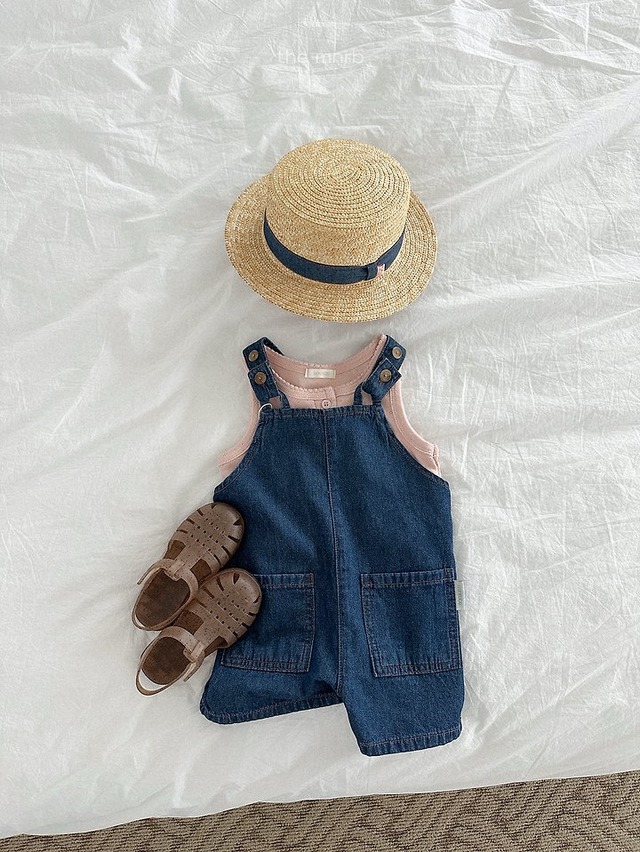 minirobe26su_Distressed Denim Overalls