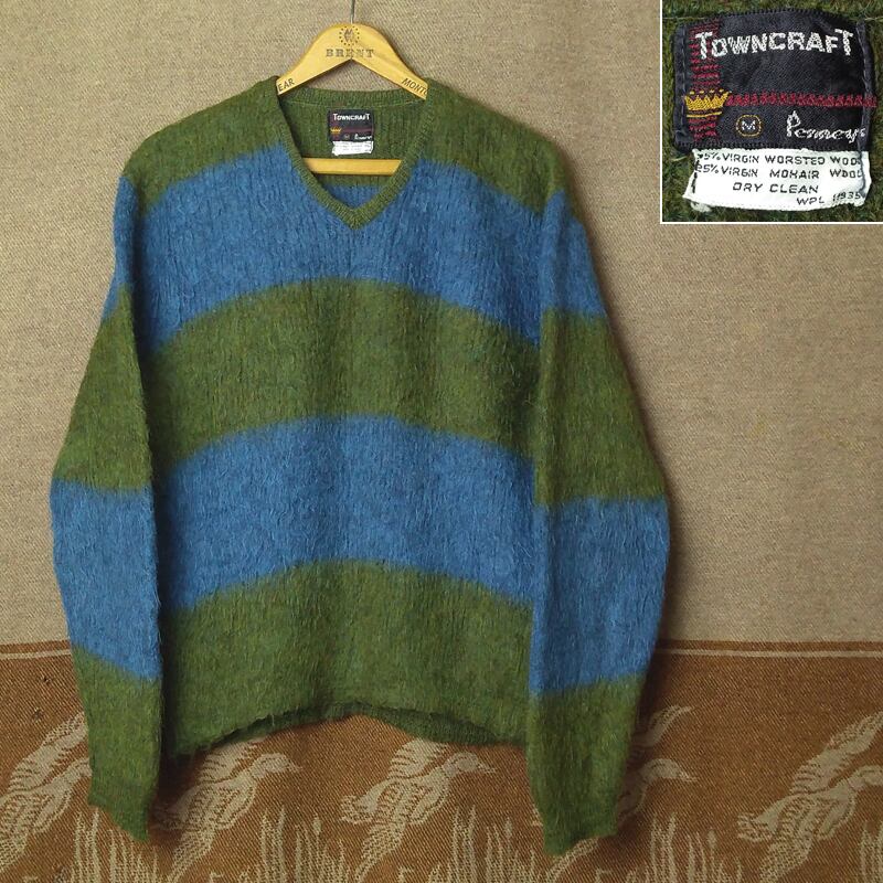 60s TOWNCRAFT V-Neck Mohair Sweater （M） | Wonder Wear ...