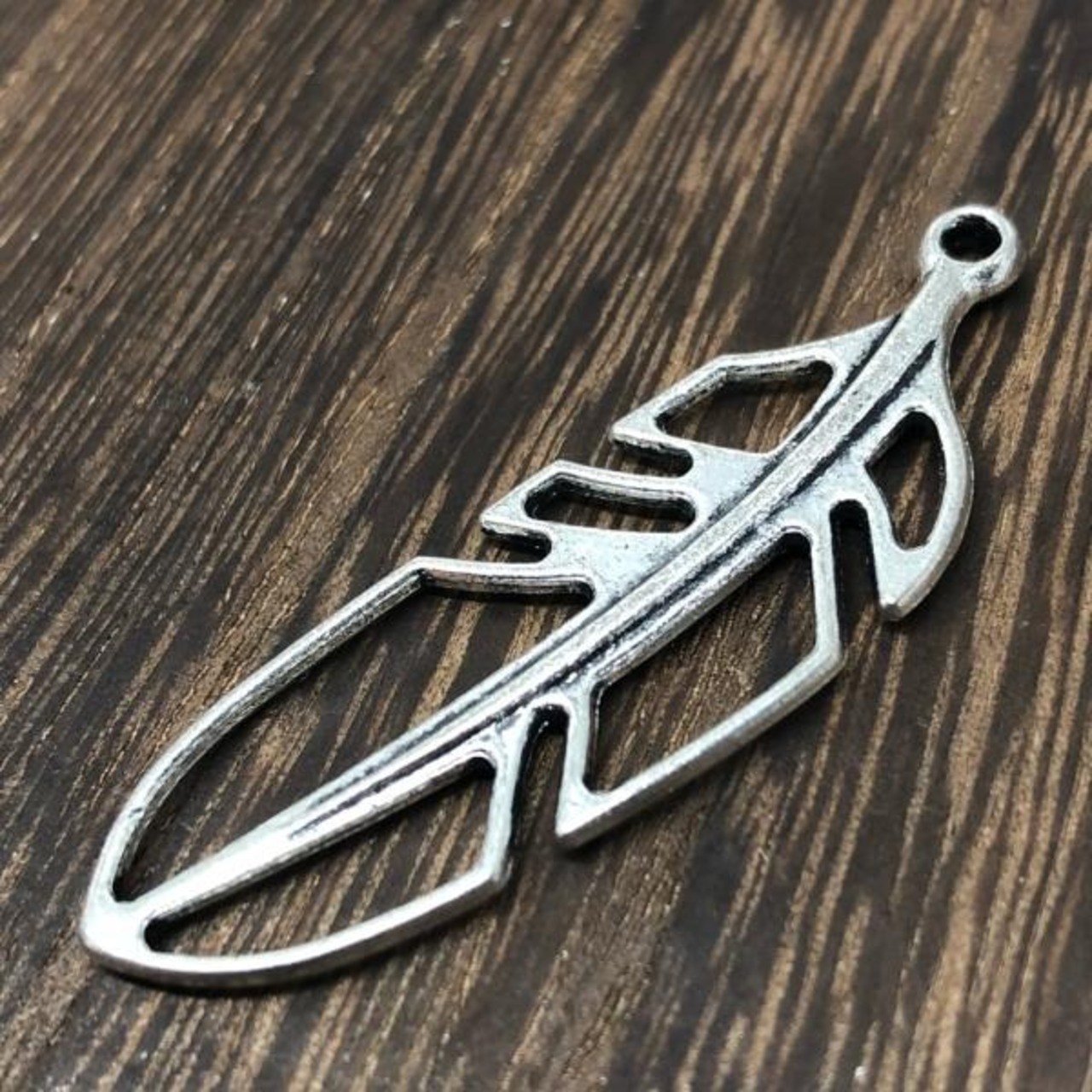 【2個】フェザー空枠フレームチャーム/羽根