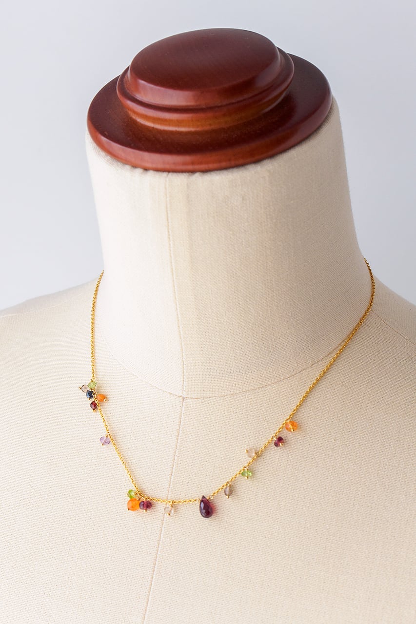 トルマリン　マルチカラー　ネックレス　k18 マルチカラートルマリンのネックレス | Precious Link