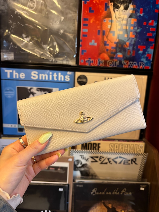 Vivienne Westwood/ vintage ivory one point long wallet.
