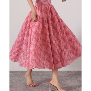 three-dimensional rose skirt