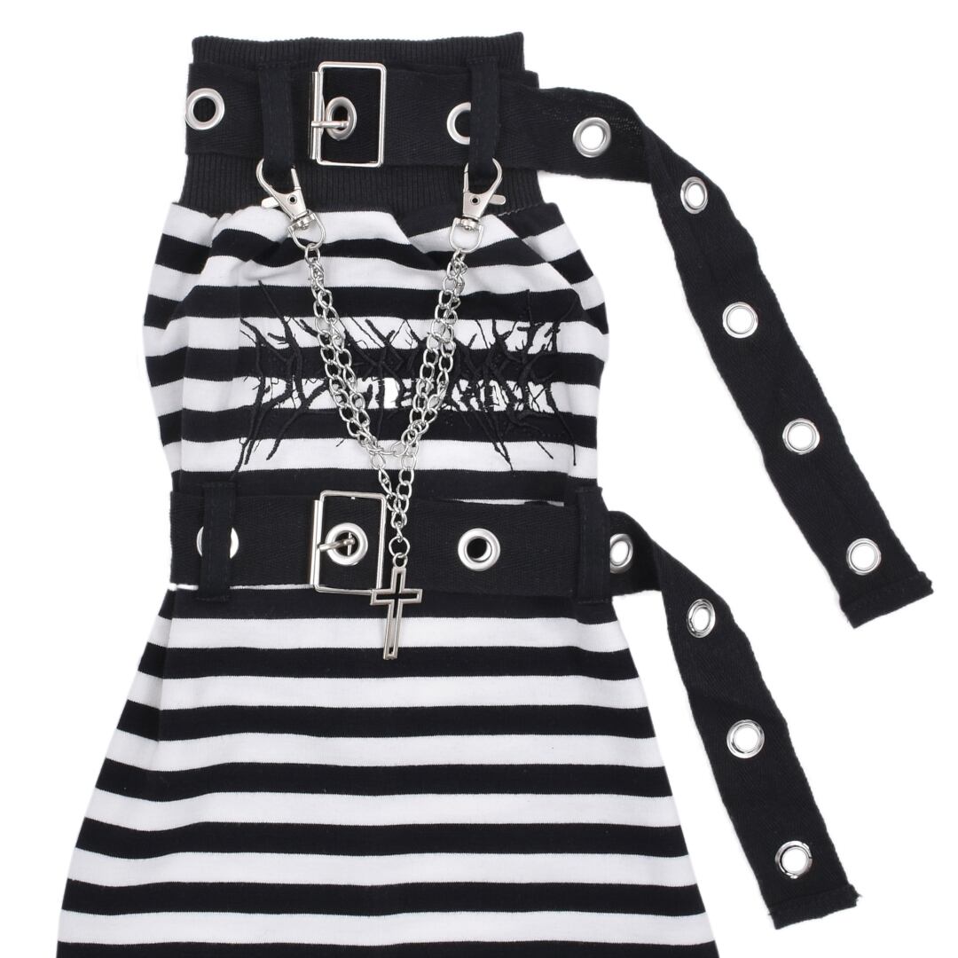 サブカル刺繍☆ボーダーベルトレッグウォーマー | VOLCAN&APHRODITE