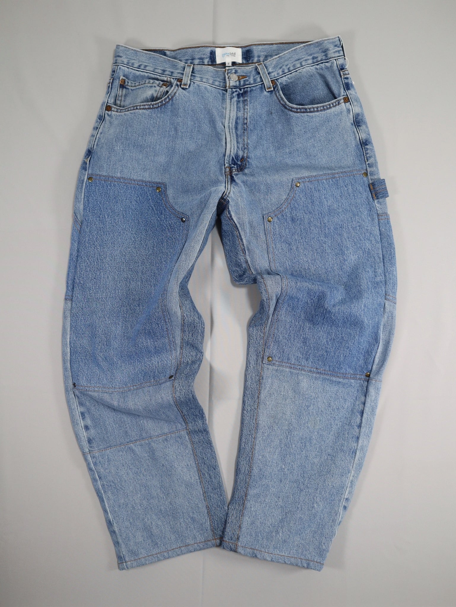 DOUBLE KNEE PAINTER PANTS indigoサイズ2
