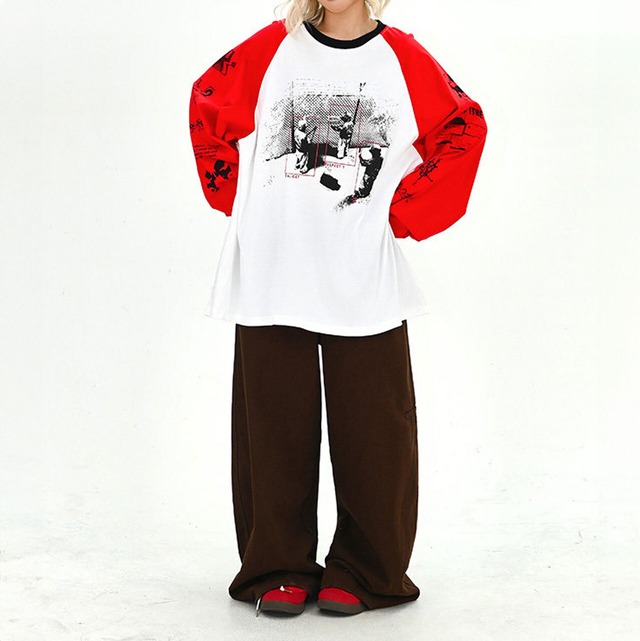 ストリートフォトアートラグラントップス 2col   R01681