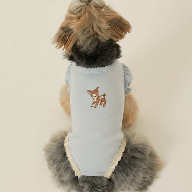 【予約】[thesallyslaw] Chloe puff romper (Baby blue)