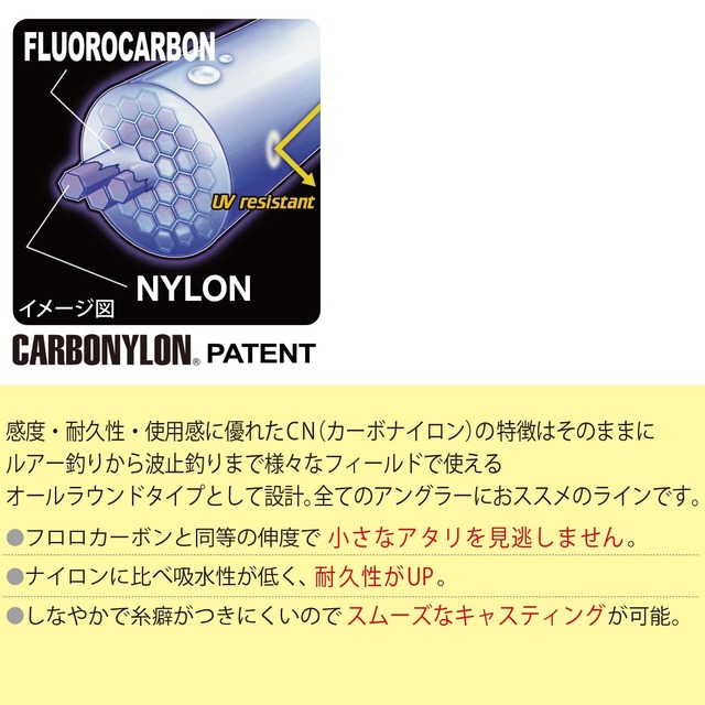 【在庫セール】DUEL ( デュエル ) カーボナイロンライン 釣り糸 CN500 【 ライン 釣りライン 釣具 高強度 高感度 】