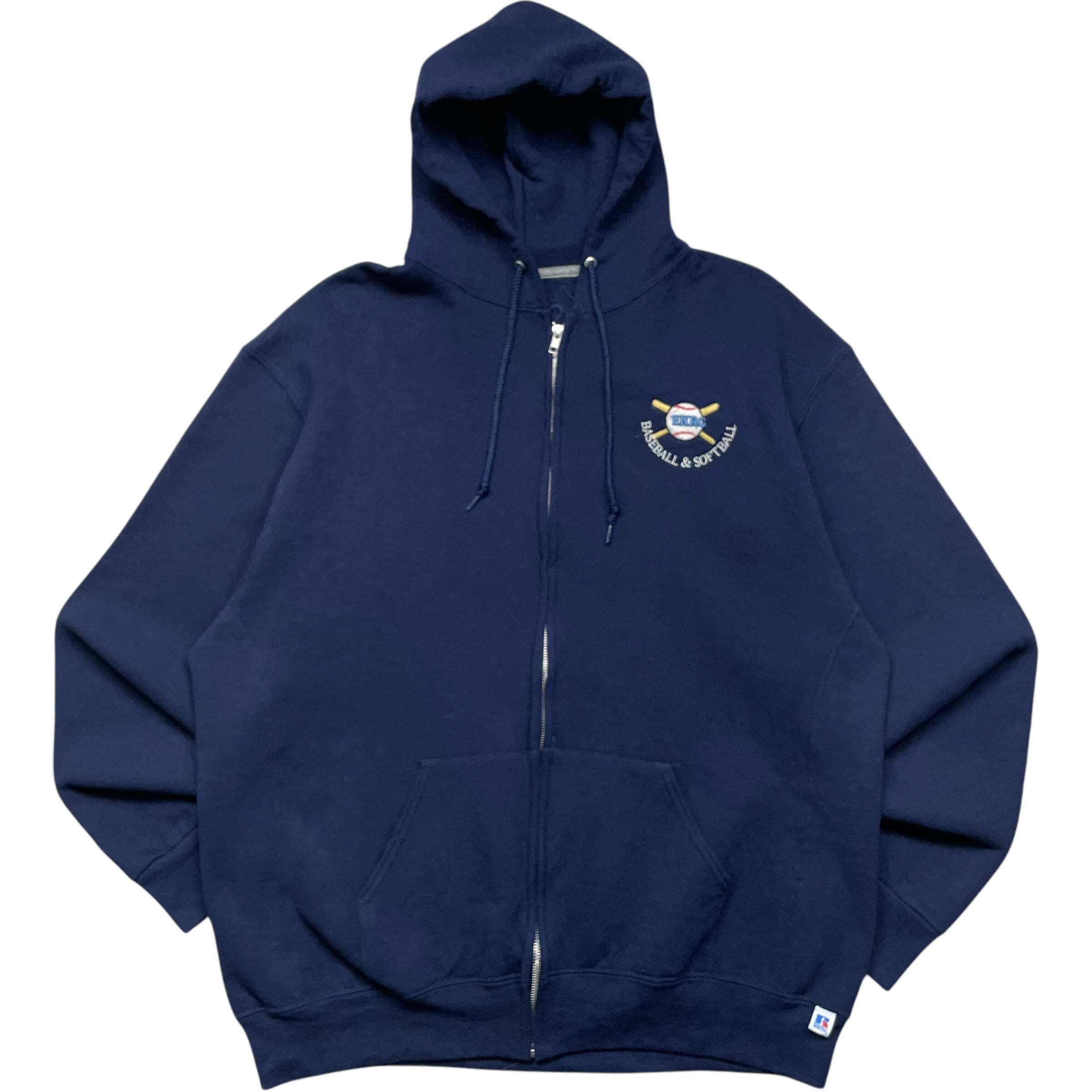 《XXL》 russell athletic ラッセルアスレチック ジップアップパーカー スウェット BASEBALL & SOFTBALL no.7019