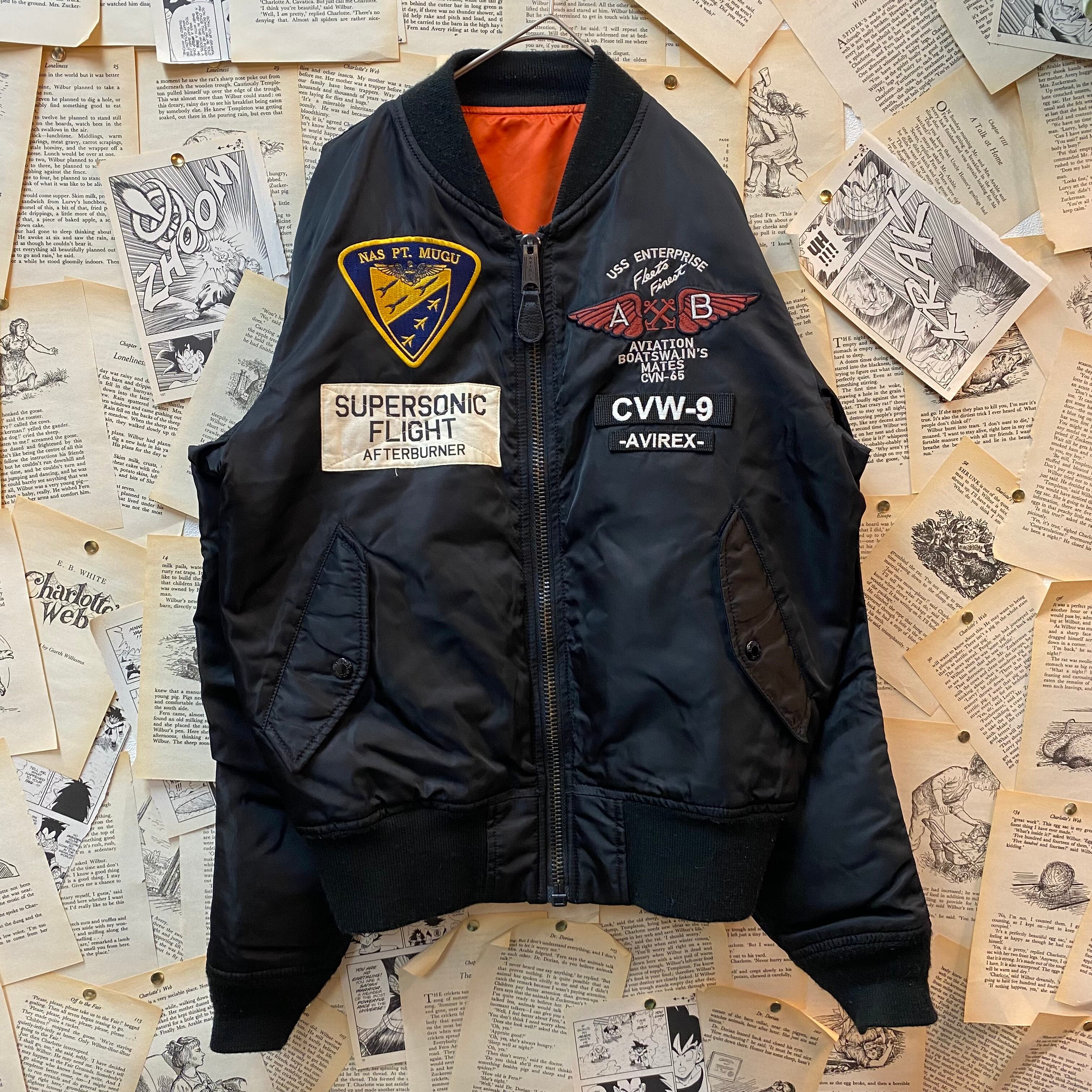 AVIREX MA-1 フライトジャケット リバーシブル ブラック XL AVIREX