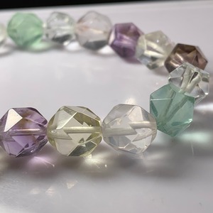 mixストーン・ダイヤモンドカット☆デザインブレスレット