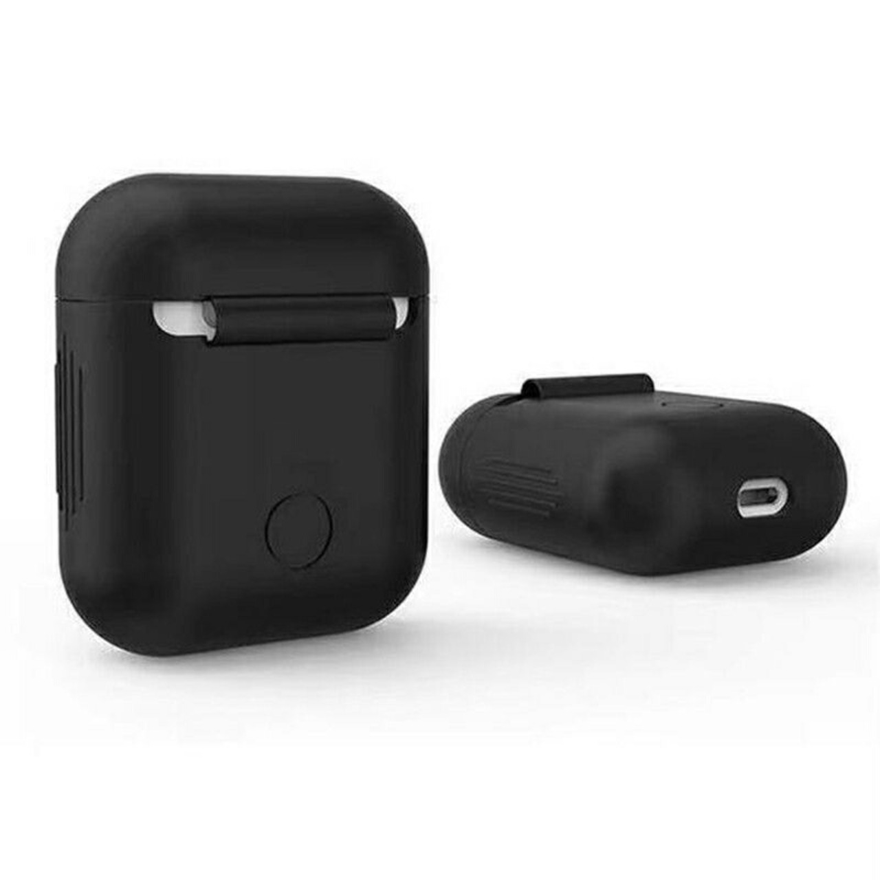 Airpods Airpods2 シリコン ケース カバー ブラック 黒 送料無料 充電 
