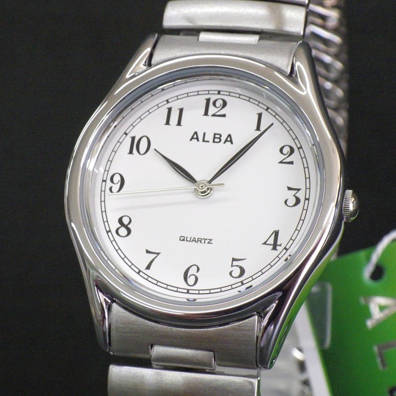 SEIKO セイコー ALBA アルバ AQGK439 伸縮 Sバンド 蛇腹 シルバー