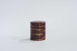 樺細工の茶筒抹茶入（無地皮）八柳