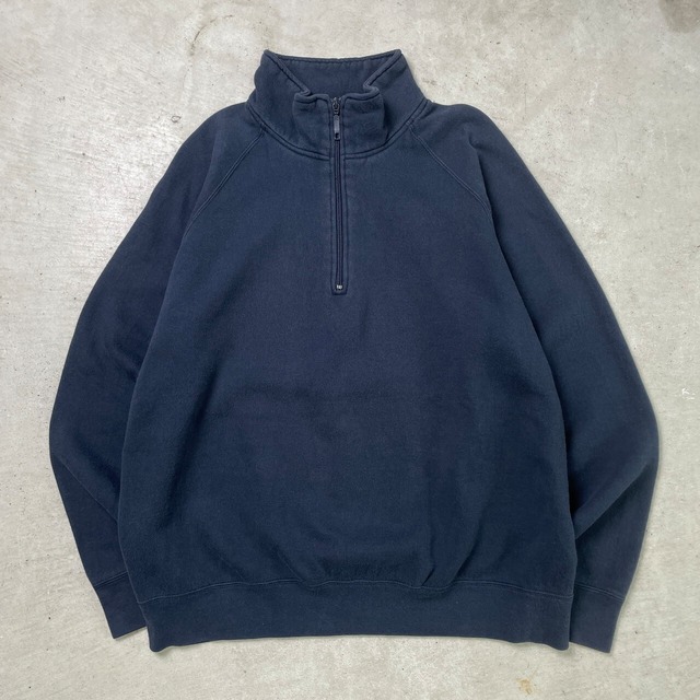 00年代 RUSSELL ATHLETIC ハーフジップ ブランクスウェット ラグラン 