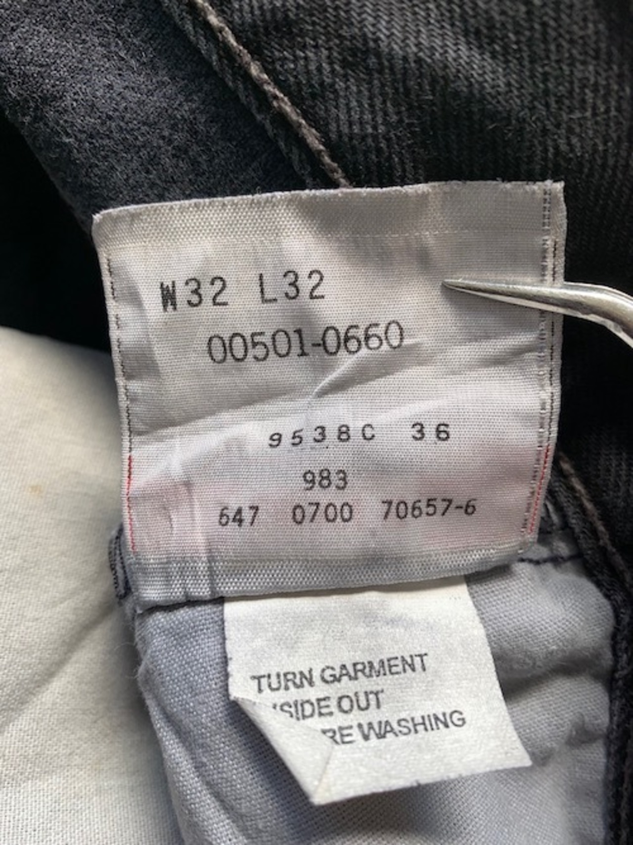 089リーバイス Levis501ブラック古着 2000年メキシコ製刻印647  W80cm(ぐるり)L80cm(股下)#copri