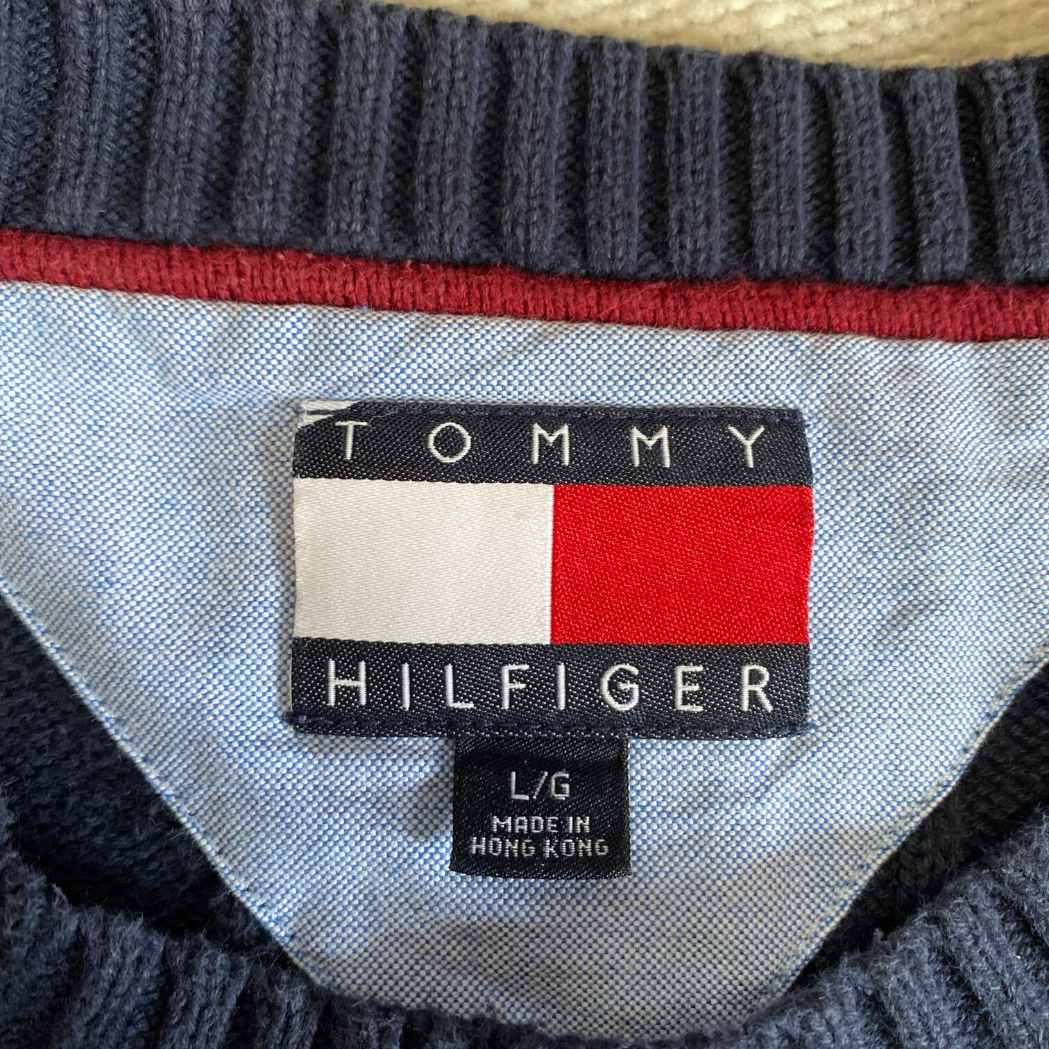 90年代 TOMMY HILFIGER トミーヒルフィガー コットンニットセーター