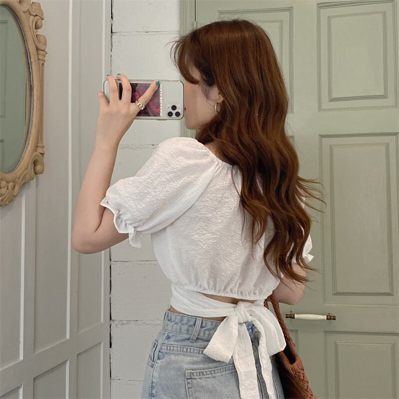 ホワイトシャツ サマースタイルスリムトップス 夏物 YY-ファッション71103471021