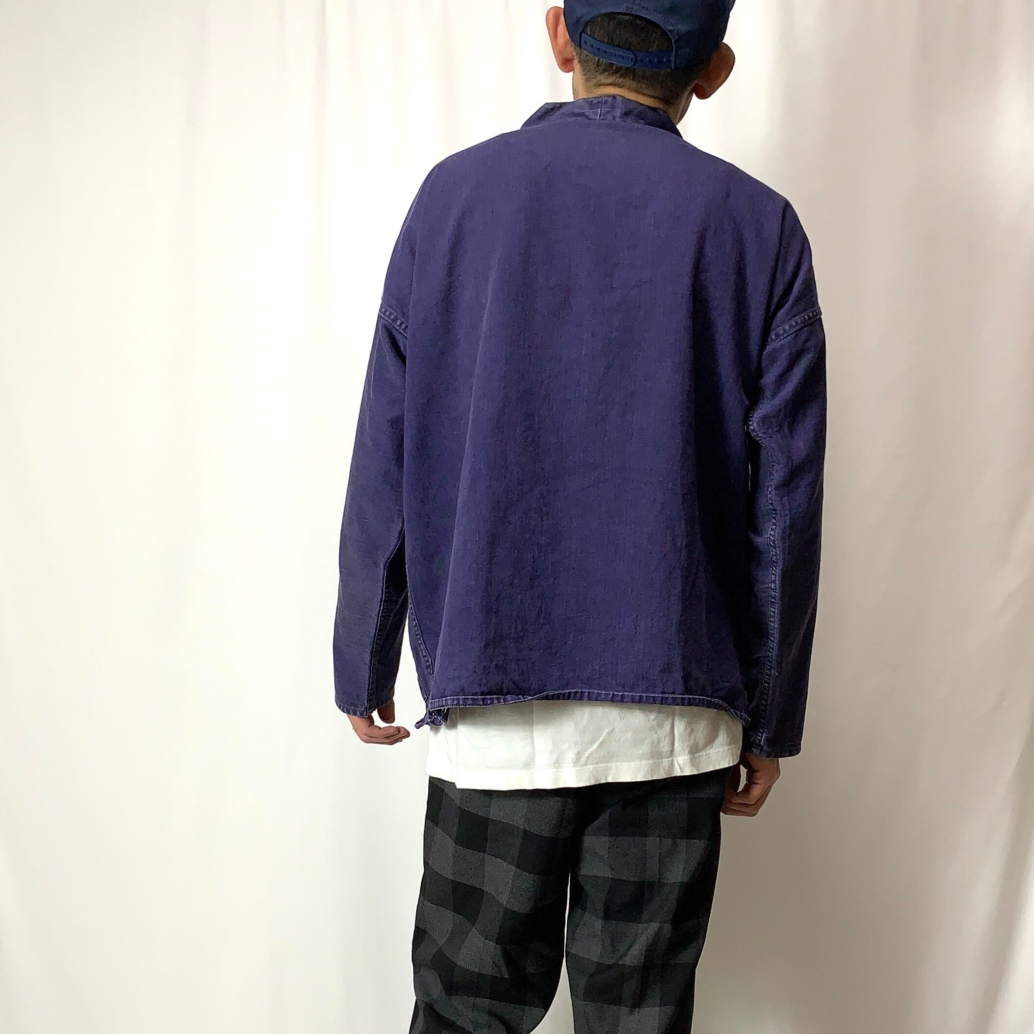 vintage old 60s euro British Fisherman Smock High-Necked ユーロ