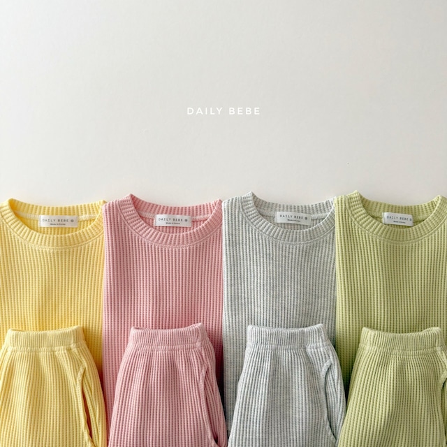waffle top and bottom set【DAILYBEBE】※予約商品