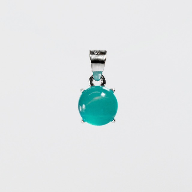 ネオンアマゾナイト・ペンダントトップ　６mm☆silver925