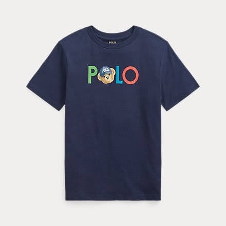 残りわずか【半袖】140-170CM 大人もOK 紺 POLOロゴ 半袖 Tシャツ  