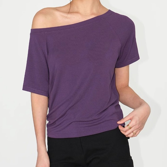 オフショルダー ラグランスリーブ トップス 2col　D00245