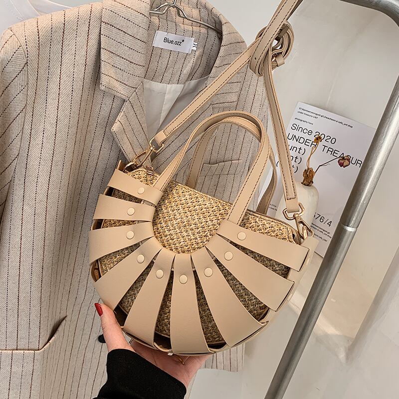 サマーレッド 夏物 ストローバッグ メッセンジャーバッグ Tiancai_Wing_Bag73021561437