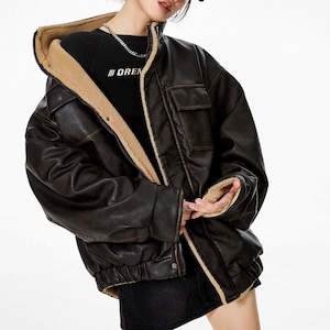 2色/フェイクレザーボアジャケット ・20094 2色/フェイクレザーボアジャケット ・20094