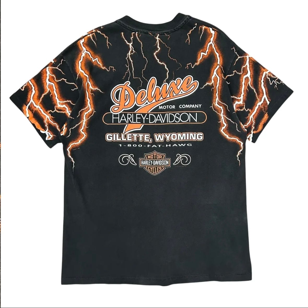 レアカラー◎】90's Harley-Davidson Tee “ORANGE THUNDER” | spike osu