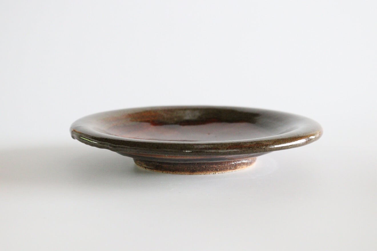 成井窯 6寸皿 | ao+水玉