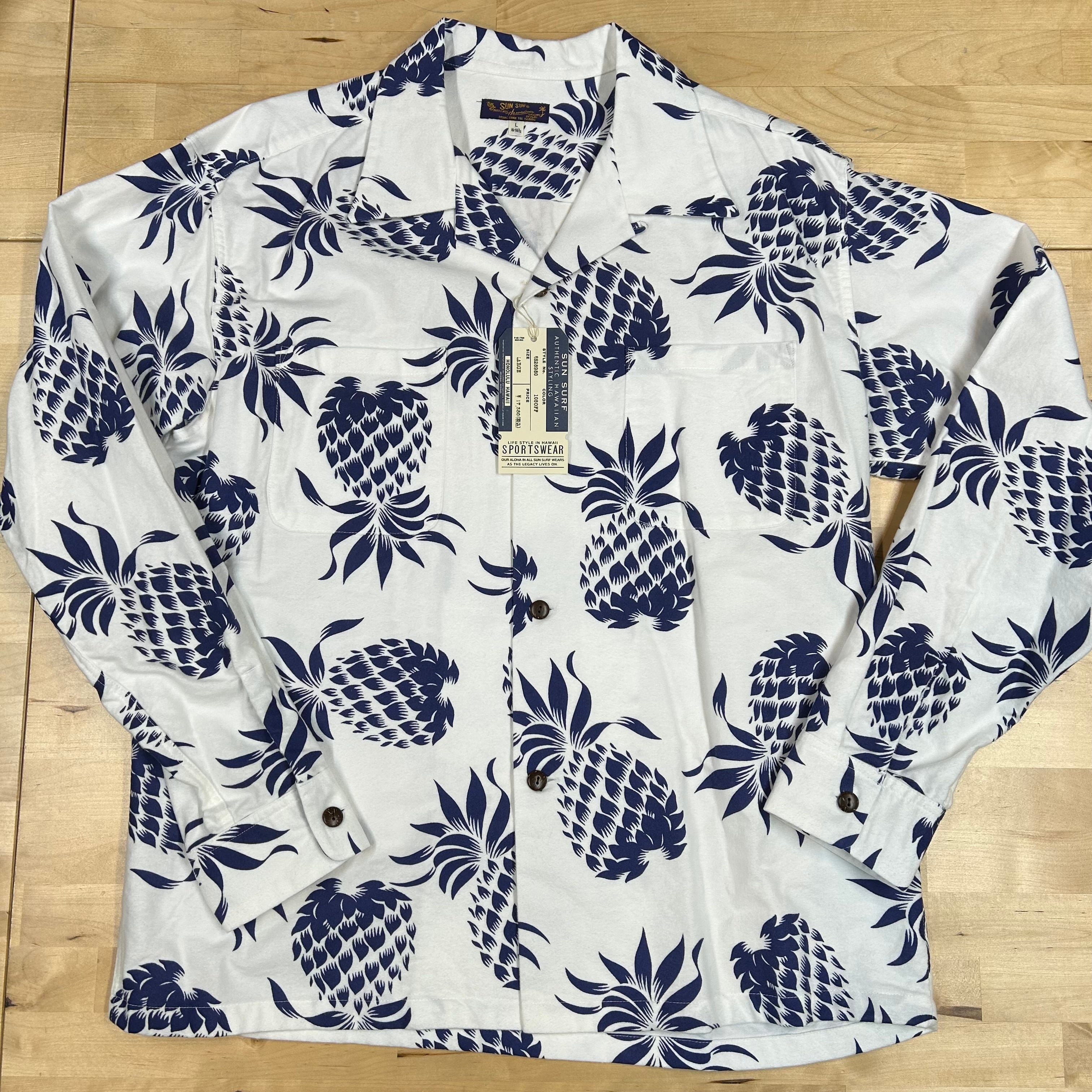 SUN SURF 長袖シャツ パイナップル　コットン　Lサイズ 楽天市場】サンサーフ SUN SURF 長袖 パイナップル コットン