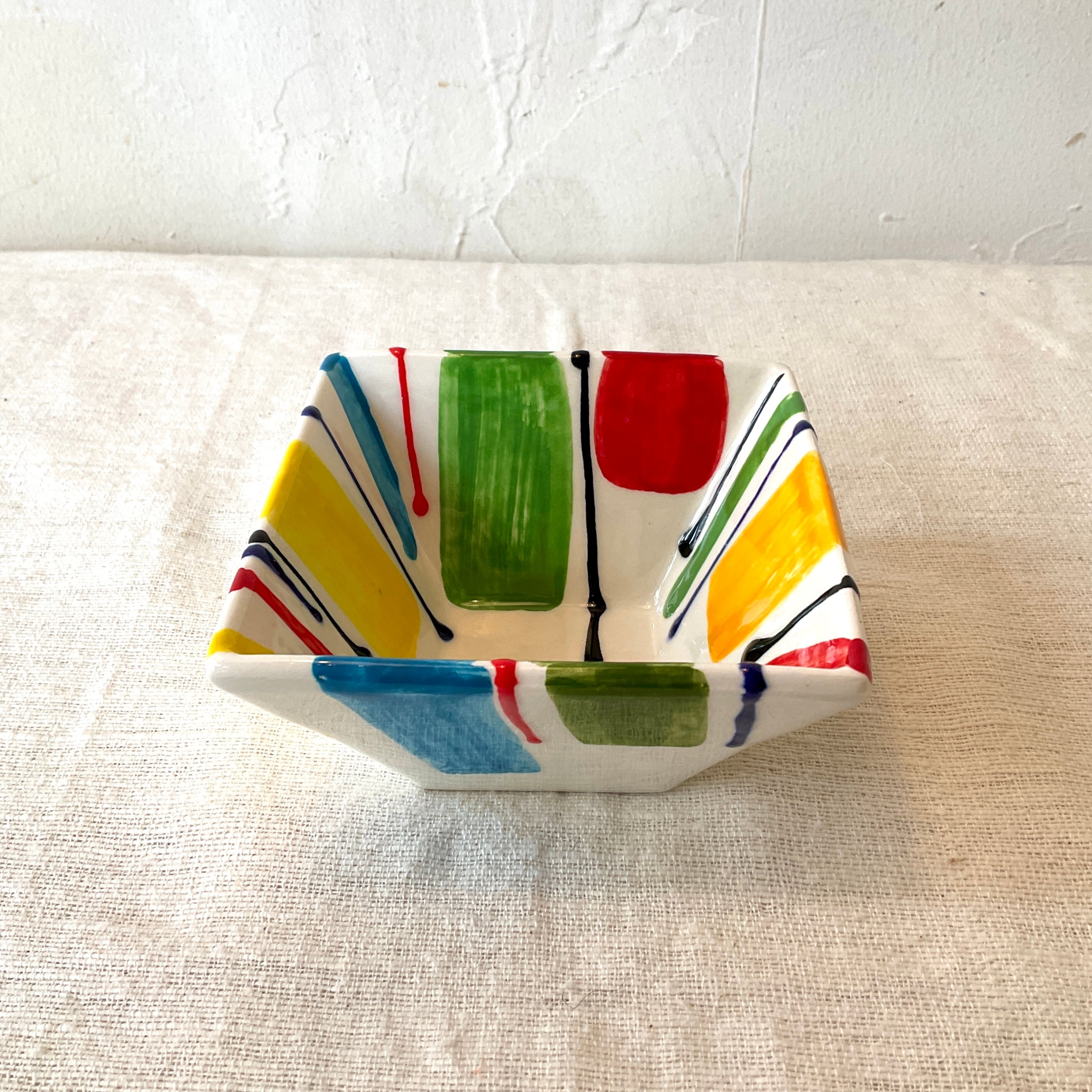 陶器製火鉢 茶色と白のストライプ 美濃焼/織部ストライプ変形小鉢 5個組 和食器 陶器 鉢｜Yahoo