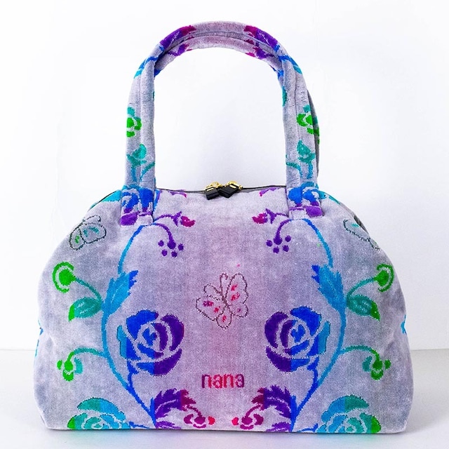 バッグ　横浜ナナ　湘南ナナ　NANA　ワンデーバッグ　ローズパピヨン柄　グレー多色　nn-OD8-A