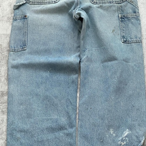 襤褸メキシコ製 デニム ダブルニー Carhartt B73 DST 33×32 詳細写真15