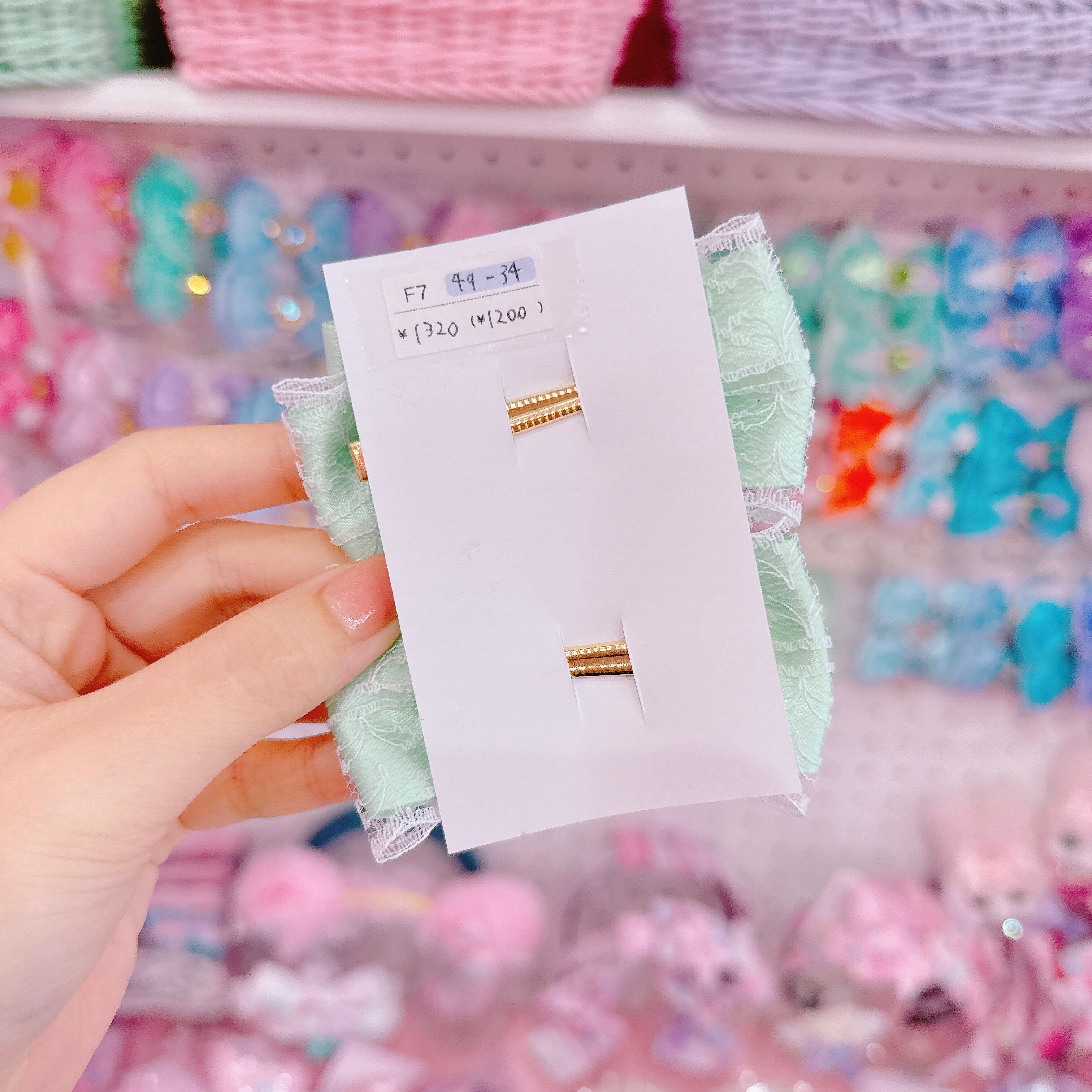 【F7】49-34ツインヘアクリップ