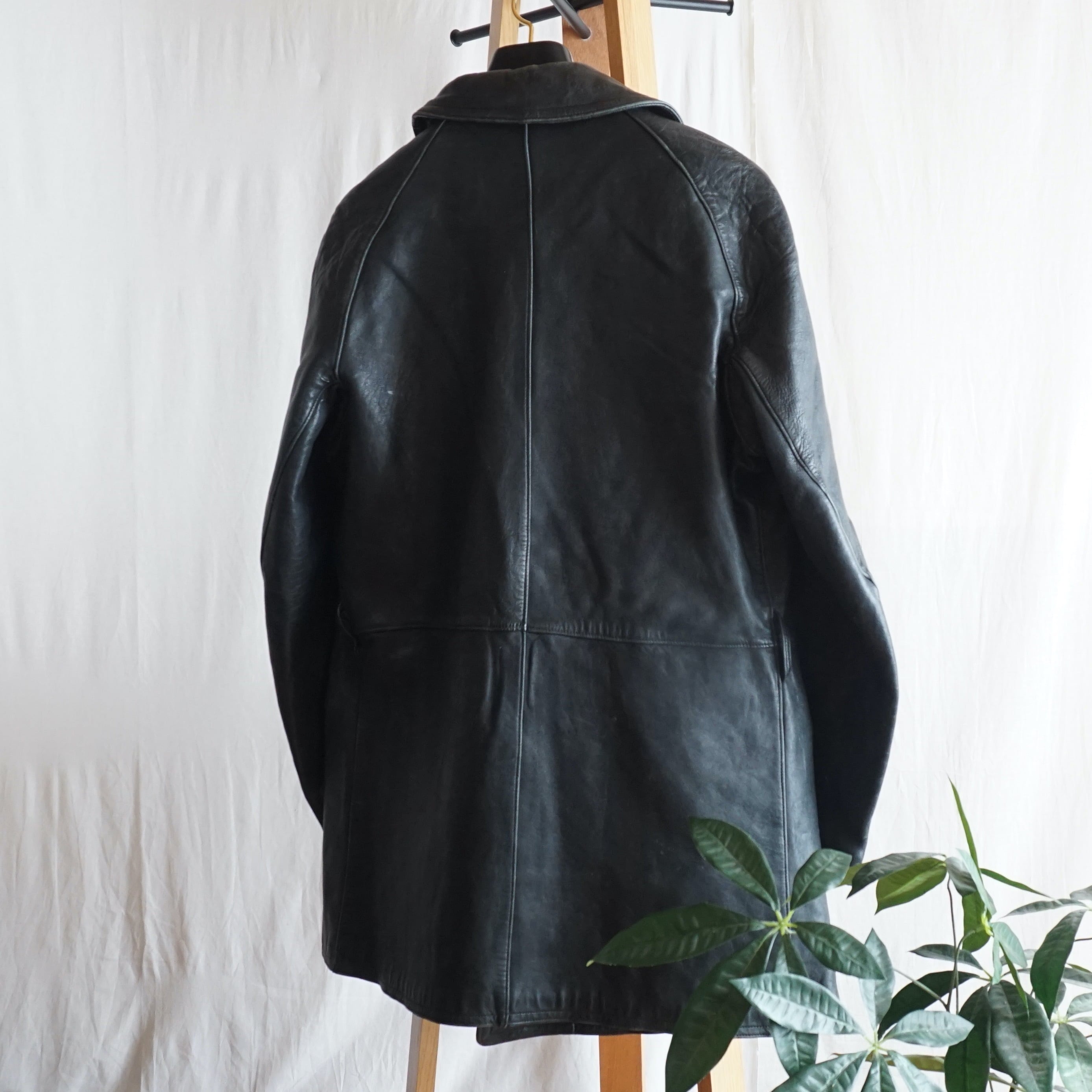 フランス軍 レザー カーコート 70's France [C2387] | 古着屋