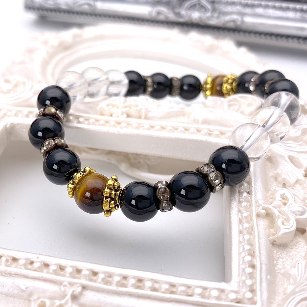 射干玉の巫女】魔除け・厄除け・浄化・統合／オニキス・タイガーアイ