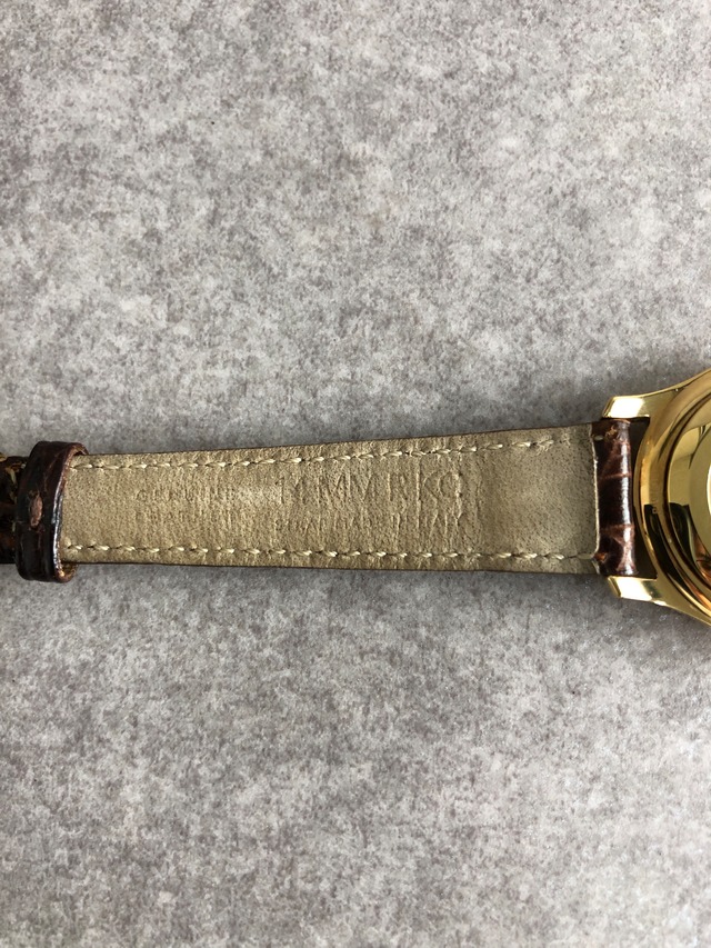 GUCCI グッチ 腕時計 ブラウン ローマ文字 型押しレザー クウォーツ vintage ヴィンテージ オールド 42gi68
