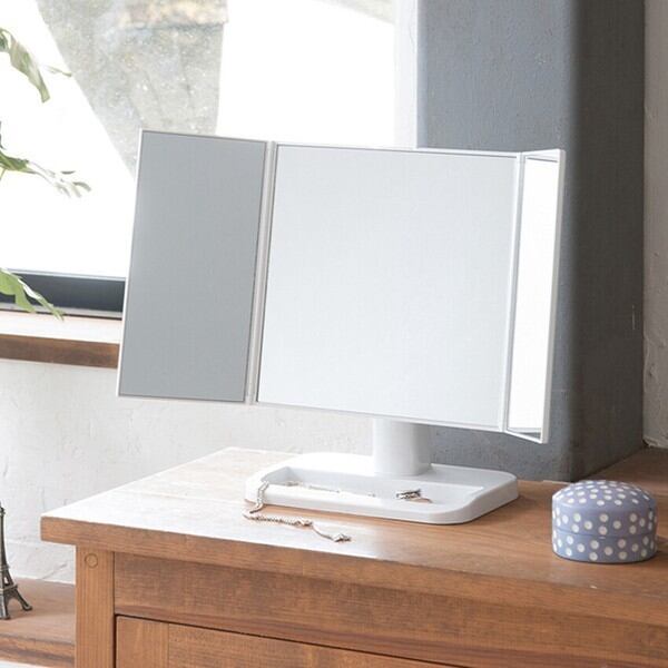 ホワイト×ブラック三面鏡ドレッサー静岡県