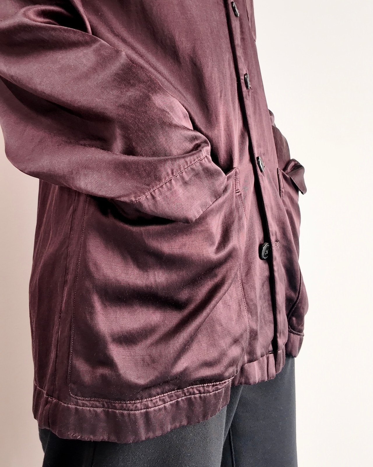 【DRIES VAN NOTEN】over silhouette satin jacket