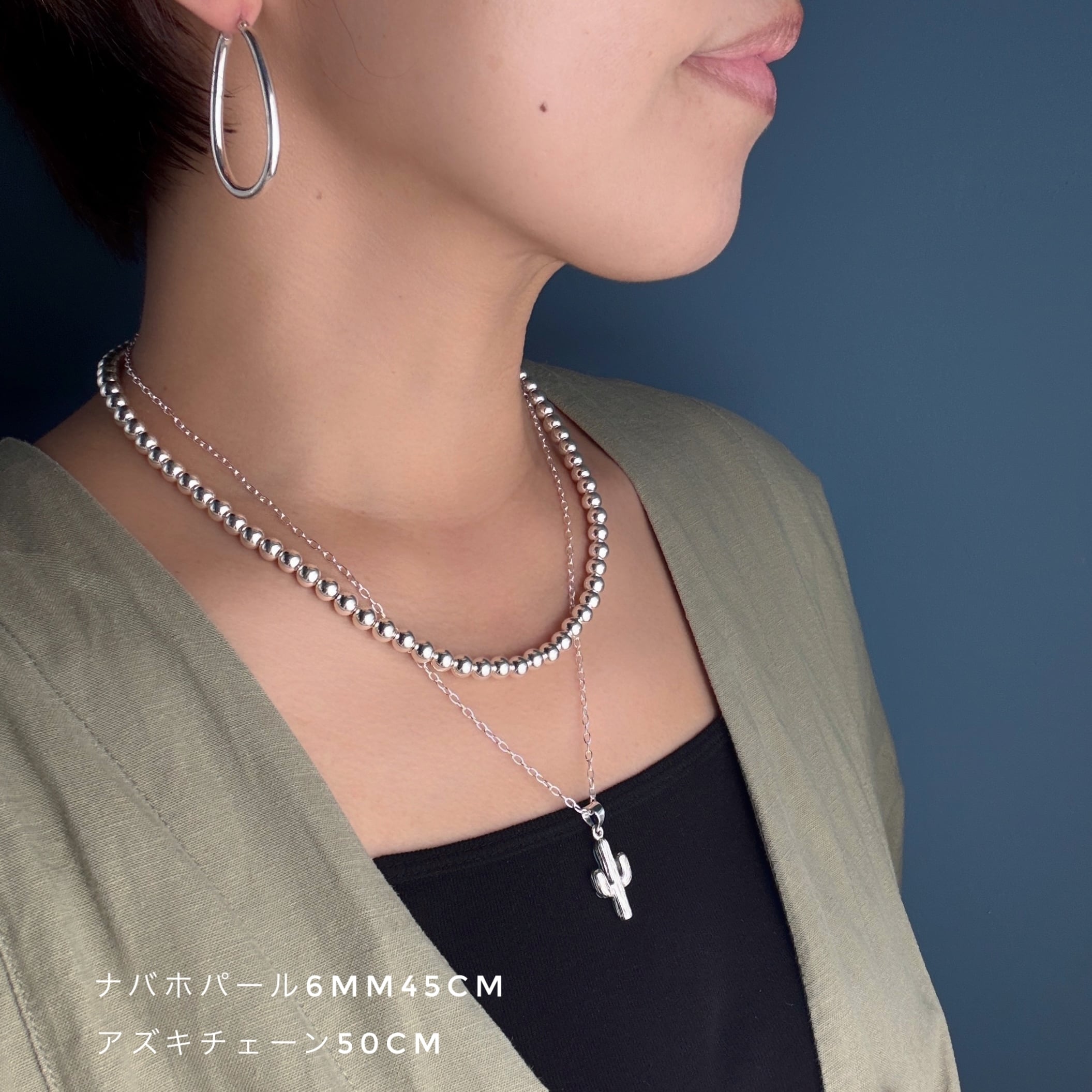Indian Jewelry》 サボテン ターコイズ-マルチストーン 2way