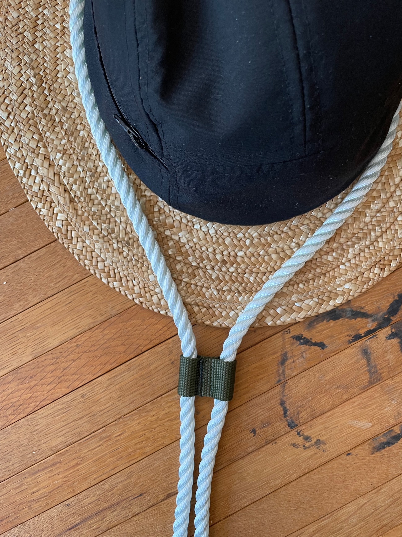 5panelカンカン帽　紐custom