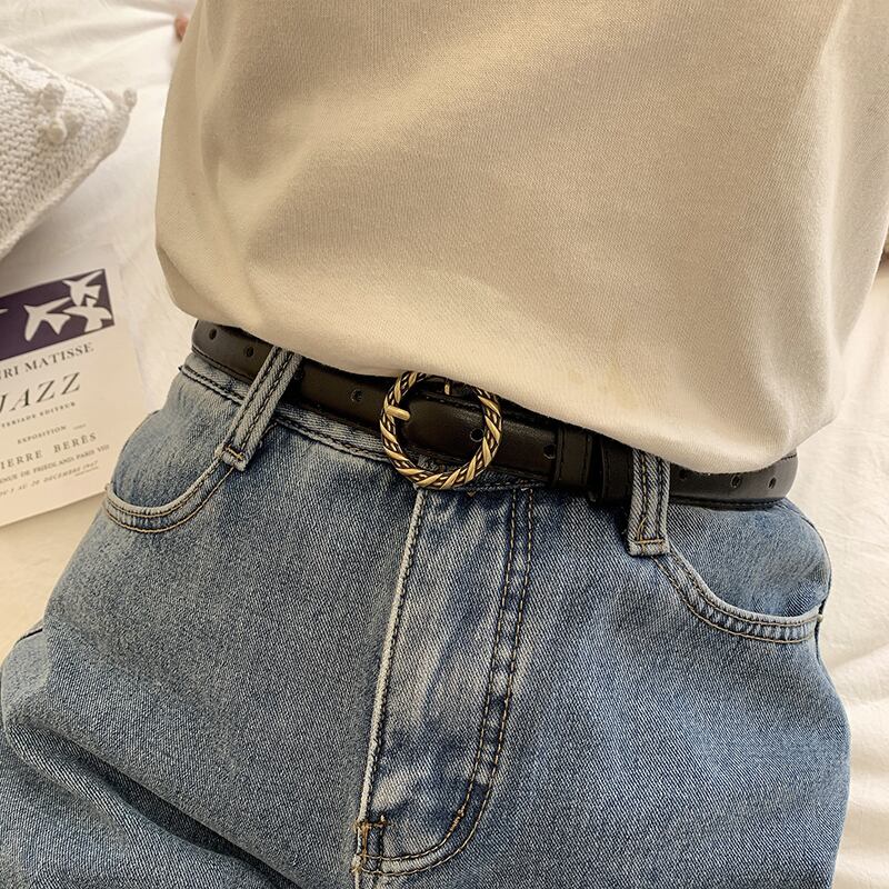 ベルト バックルスタンダード薄手ブラックジーンズ レトロ ハーネス ブラック・アイド・ピーズ8673631195