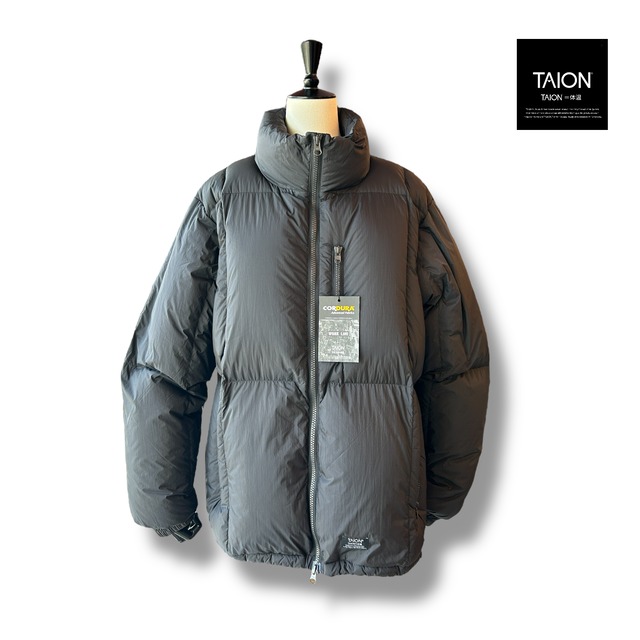 ”UNISEX”WORK W ZIP Volume Down Jacket-Black【TAION】タイオンダブルジップボリュームダウン(TAION-102VZWK)