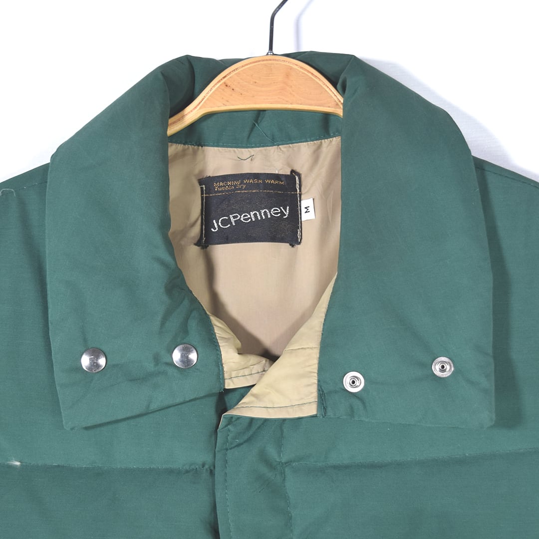 70s JCペニー ヴィンテージダウンベスト 深緑 アウトドア JC PENNEY