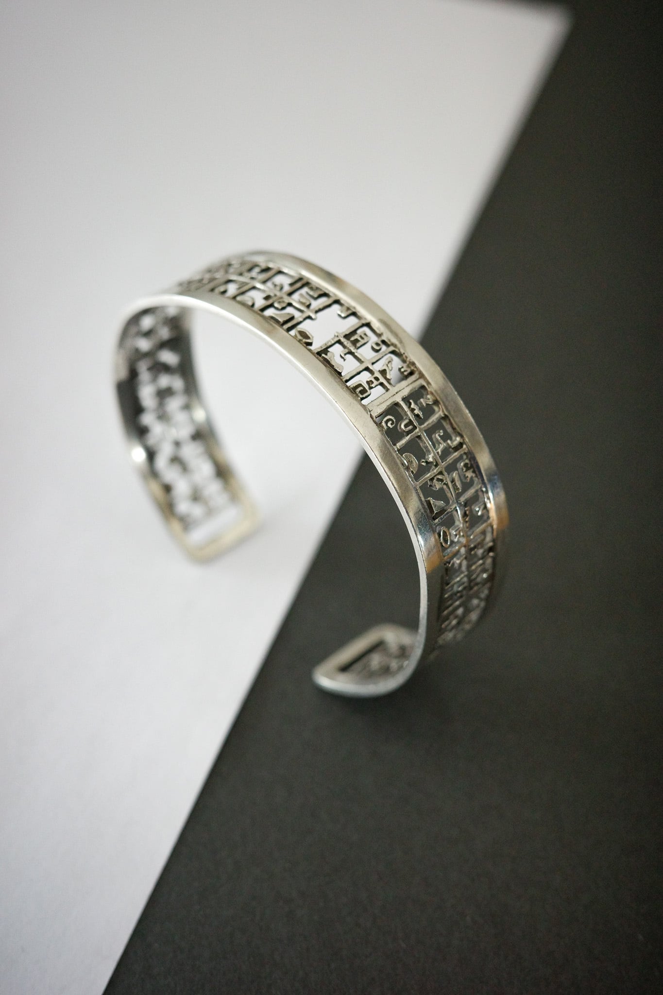 "French vintage" Silver 925 Bangle / 6-241