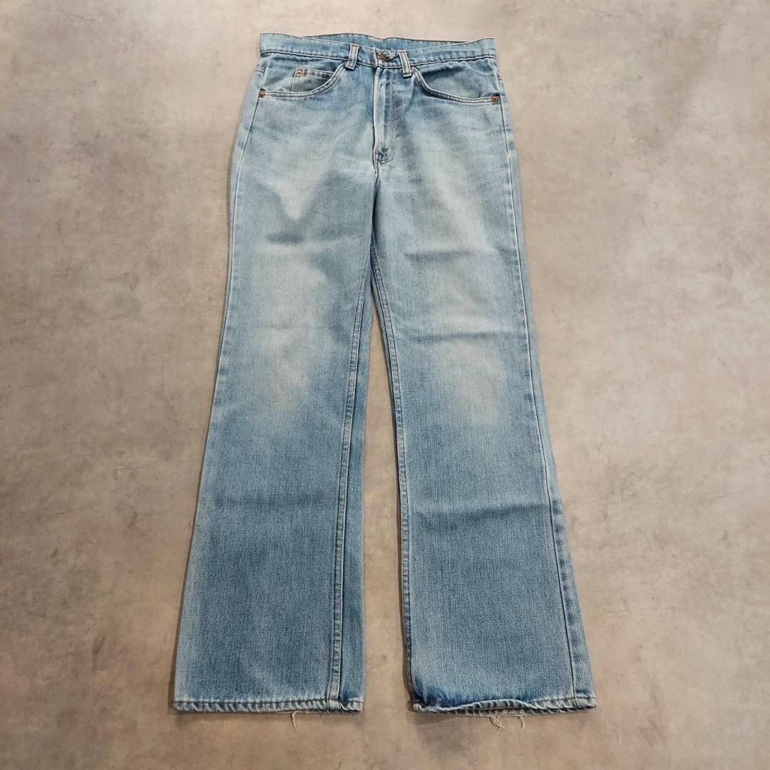 リーバイス517 W34 フレア タロン 青 USA製 70s 古着 17037