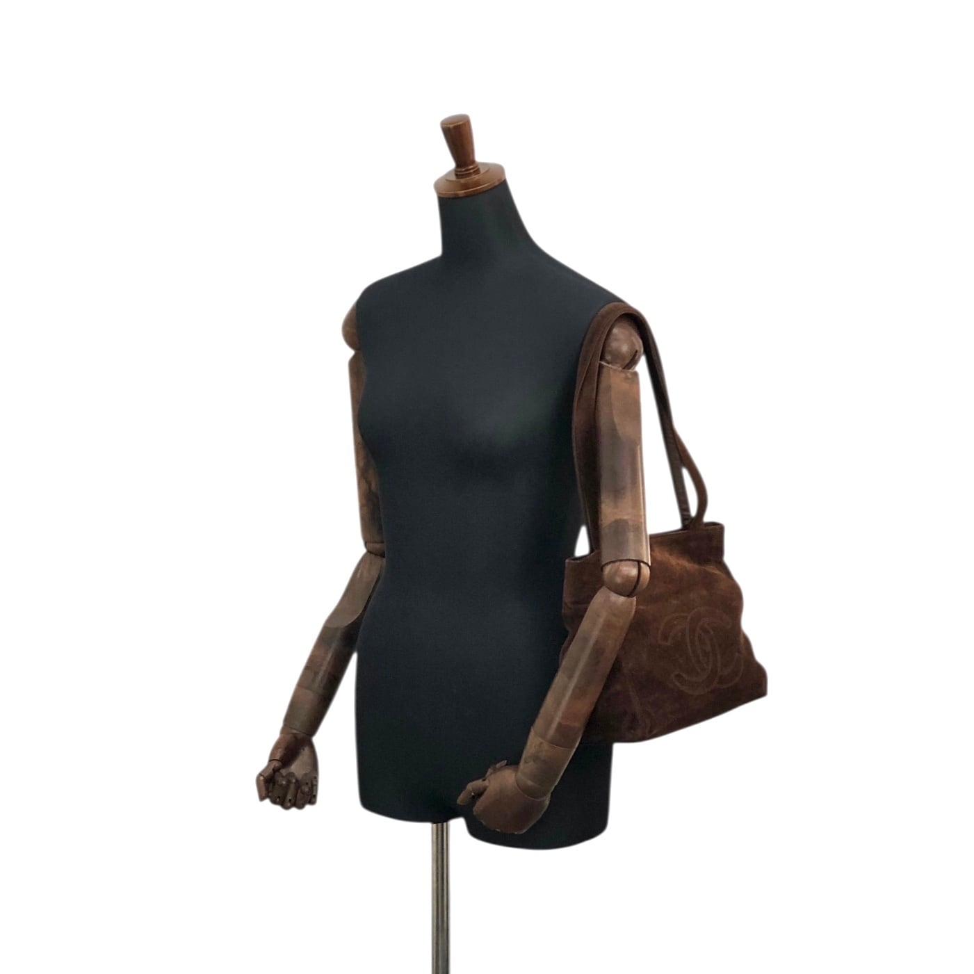 CHANEL シャネル トートバッグ ブラウン ココマーク スウェード