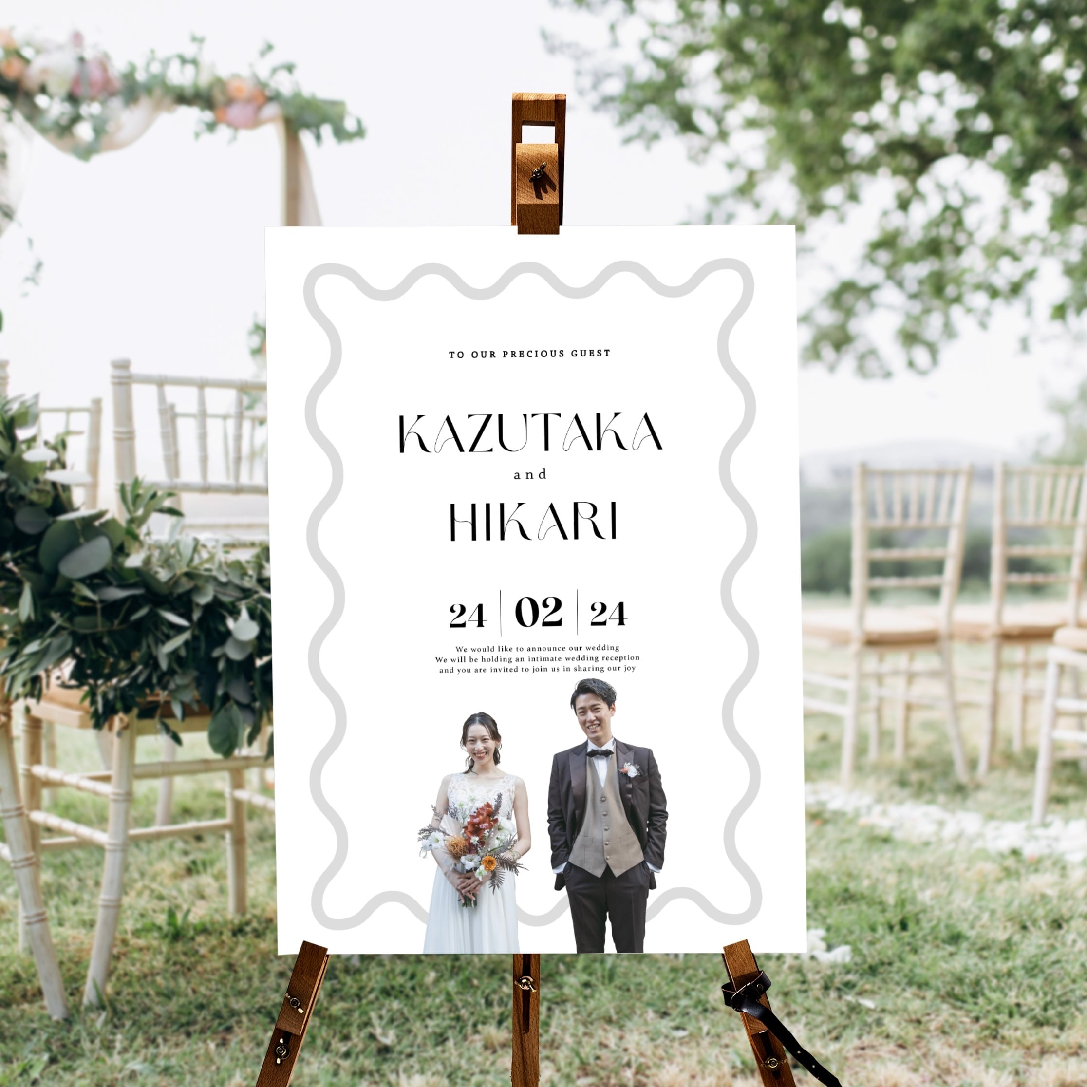 ウェルカムボード｜wave｜結婚式 #2 | HAPILY